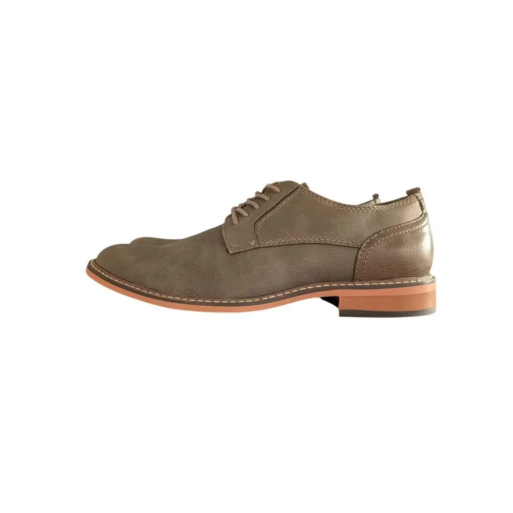 Madden Oxford M-Allou Mens 8 Grey Nubuck Lightweight Lace Up Dress‎ Shoes NWB